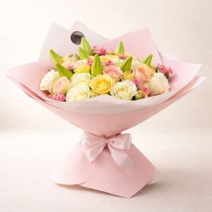 Mixed  Roses & Lilies Hand-tied Bouquet