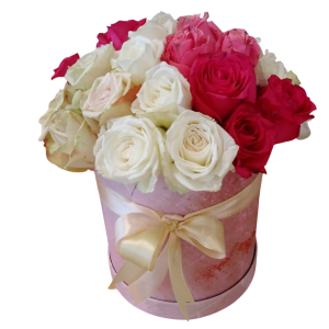 Shades of Pink Roses Hat Box