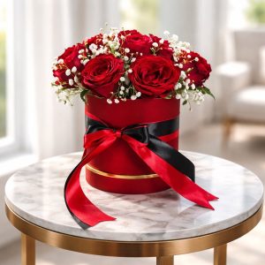 Valentine's flowers Hat Box (Gauteng Only)